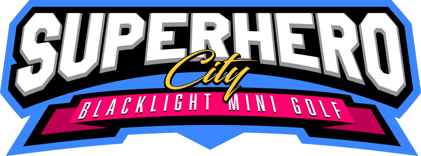 Superehero City mini golf logo
